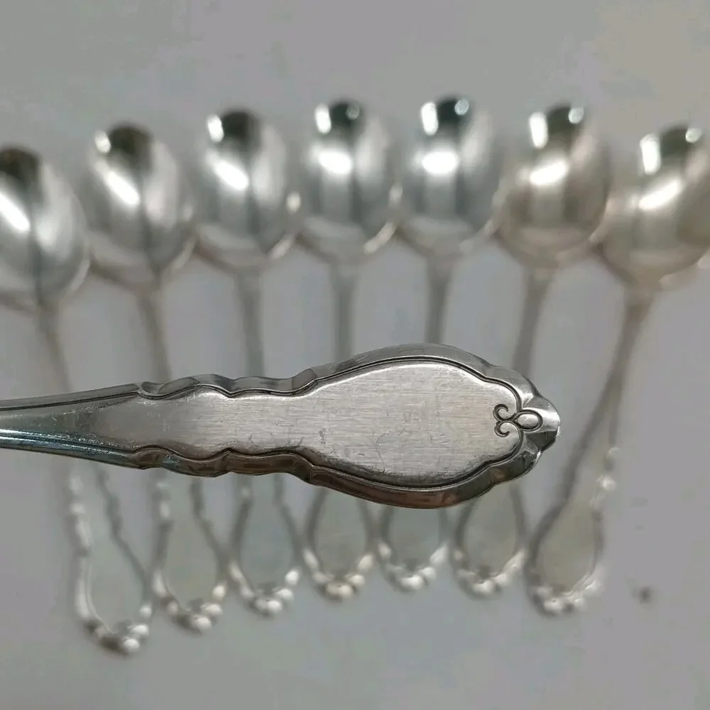 8X Tsp Rogers Oneida ALOUETTE Silverplate Teaspoons 1978